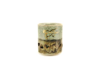 Japan Crackle Hearts Tea Cup